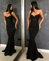 stylesnuggle offers all kinds of cheap Spaghetti Straps evening dresses online,  sort by color,  neckline or fabric. Discover more styles Black Sheath Spaghetti Straps Open Back Sequins Prom Dresses that will match you preferctly now.