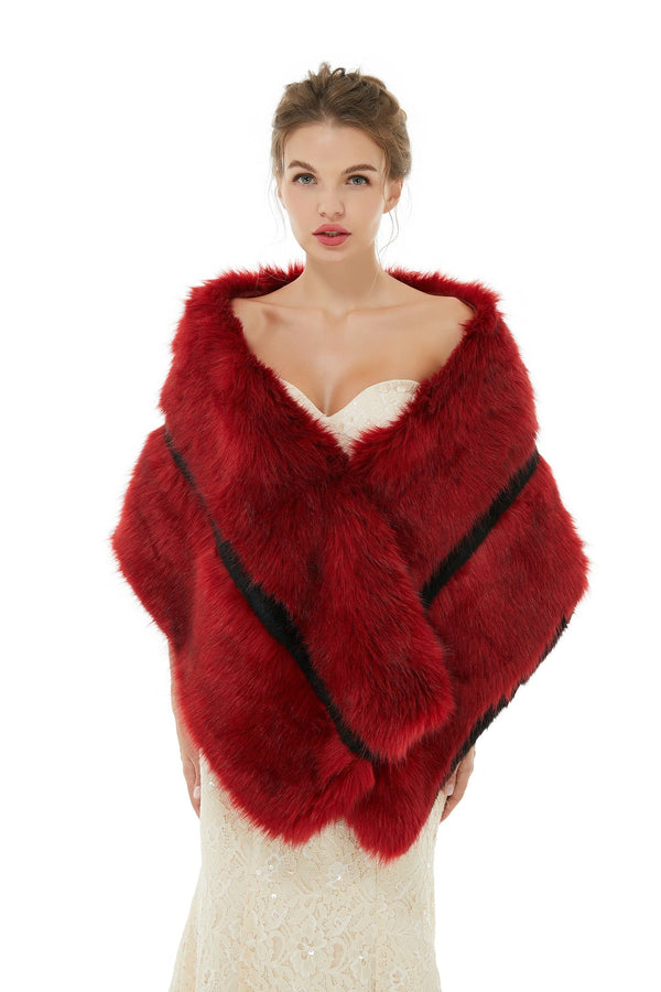 Carla - Winter Faux Fur Wedding Wrap-stylesnuggle