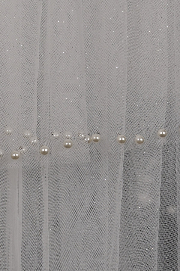 Chloe Elegant With Pearls Wedding Veils-stylesnuggle
