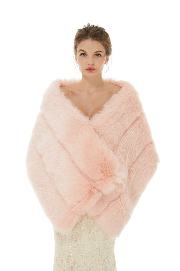 Christina - Winter Faux Fur Wedding Wrap-stylesnuggle