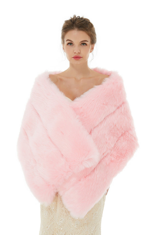 Daisy - Winter Faux Fur Wedding Wrap-stylesnuggle