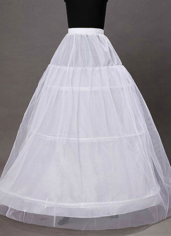 Ivory Taffeta A Line 1 Layer 3 Hoop Wedding Petticoats-stylesnuggle