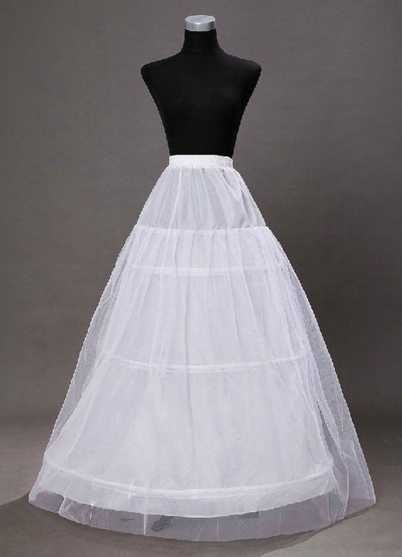 Ivory Taffeta A Line 1 Layer 3 Hoop Wedding Petticoats-stylesnuggle