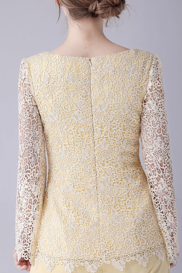 Jewel Lace Long sleeves Casual mother's suit-stylesnuggle