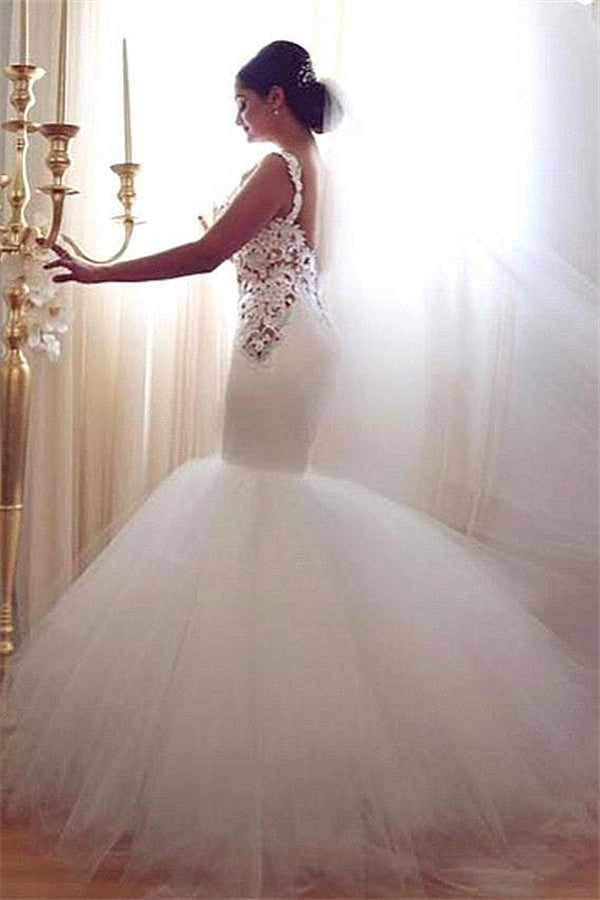 stylesnuggle custom made this mermaid wedding dresses, vintage wedding dress in high quality at factory price, offer extra discount and make you the most beautiful one in the party.