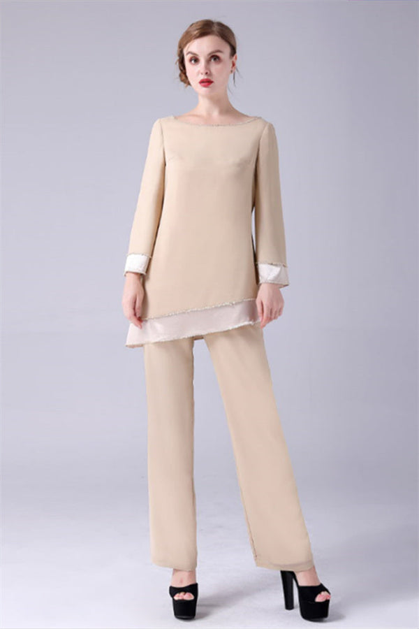 Long sleeves Jewel Asymmetrical mother's shirt-stylesnuggle
