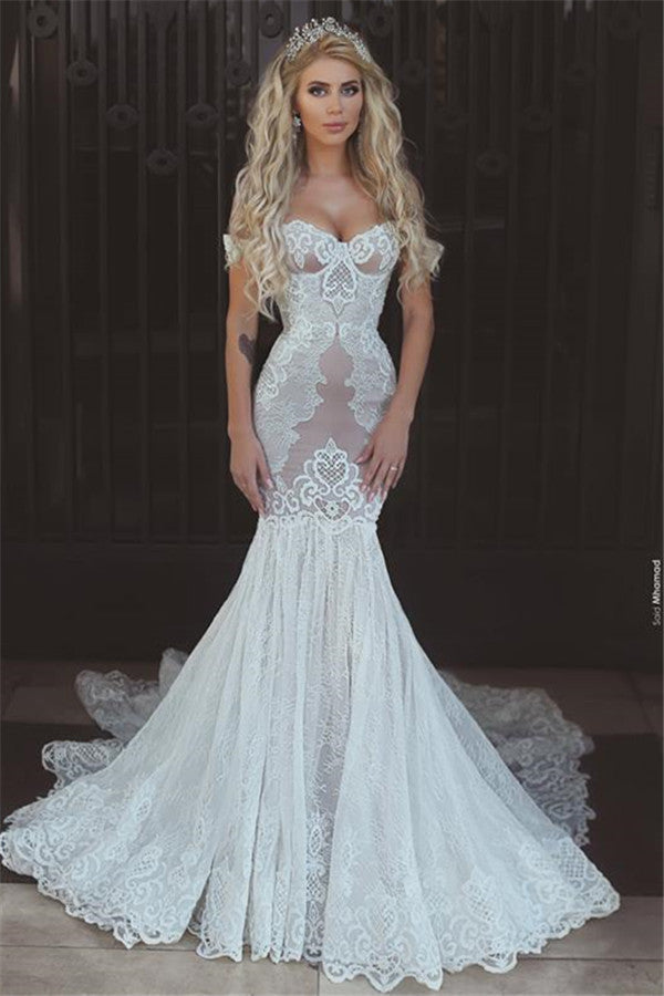stylesnuggle custom made this Modern lace mermaid off-the-shoulder wedding dress at lowest price, we sell dresses online all over the world. Also, extra discount are offered to our customs. We will try our best to satisfy everyoneone and make the dress fi