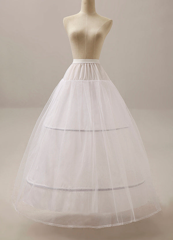 White Ball Gown crinoline 2 hoop 2 Tier bridal slip Wedding Petticoat-stylesnuggle