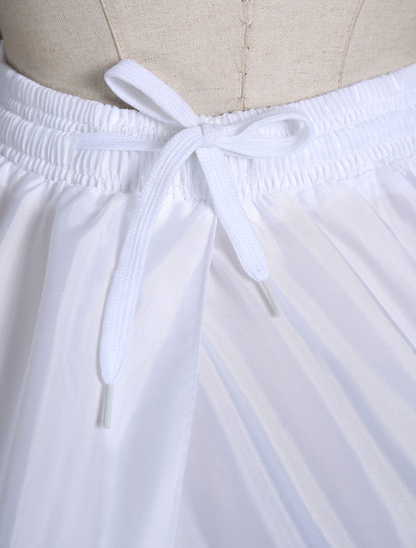White Ball Gown Slip 1 tier Bridal Hoop Skirt Wedding Petticoat-stylesnuggle